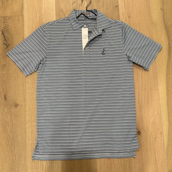 Peter Millar Other - Peter Millar Summer Comfort Blue Navy Striped Golf Polo Small Preppy